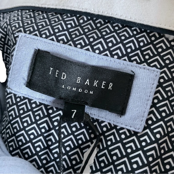 Ted Baker London Mens Polo Shirt Sz 3XL Tortila Sky Blue NWT Golf Preppy Lightwe - Picture 11 of 13